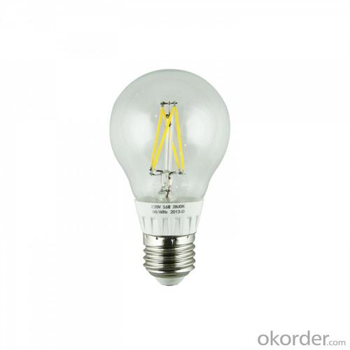 LED Filament Lamp 360°Globe Bulb E27 A60 3.6W AC110V/220V 420-450lm Warm White/White System 1