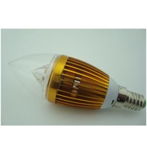 LED Candle Bulb High Quality Gloden Aluminum 1x3W E14 180lm  85-265V LED Global Bulb Light Spotlight Downlight