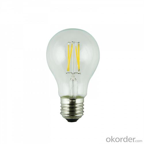 LED Filament Lamp 360°Globe Bulb E27 A60 6W AC110V/220V 420-450lm Warm White/White System 1