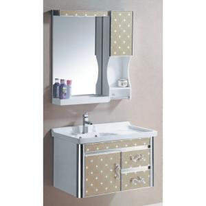New Fashion Beige PVC Bathroom Furniture Bathroom Cabinet