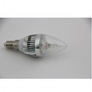 LED Candle Bulb High Quality Silver Aluminum 3x1W E14 180lm  85-265V LED Global Bulb Light Spotlight Downlight