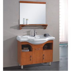 Large Capacity Oak Bath Cabinet Bath Vanity System 1