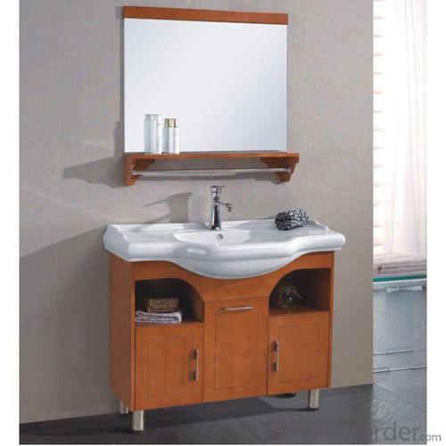 Large Capacity Oak Bath Cabinet Bath Vanity System 1