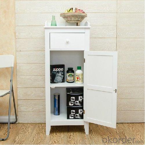 White Bath Storage Bath Cabinet System 1