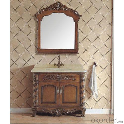 Classical Oak Bath Cabinet Bathroom Vanity System 1