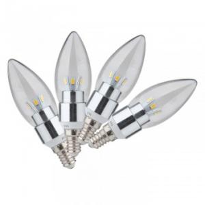 2 Years Warranty Factory LED Candle Bulb Silver Aluminum 3W E14 180lm System 1