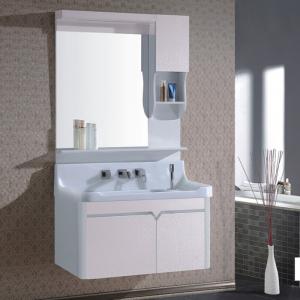 Pvc Bathroom Cabinet With Mirror And Basins