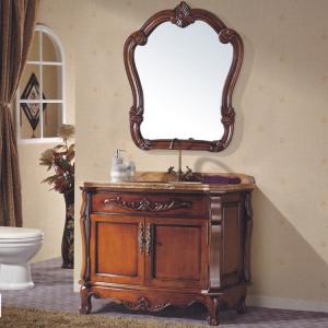 2014 Oak Solid Bathroom Cabinet Antique