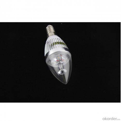 Dimmable LED Candle Bulb High Quality Silver Aluminum 3x1W E14 180lm LED Global Bulb Light System 1