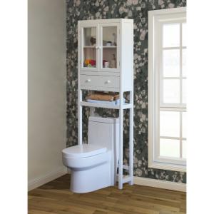 High Quality White Space Saver Bath Cabinet System 1