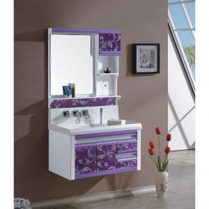 High Quality Classical Modern Purple Ceramic Top Bath Mirror Cabinet