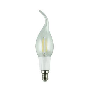 LED Filament Lamp 360°Bent-tip Candle Bulb E14 2W AC110V/220V 200-225lm Warm White/White