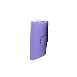 For iPhone5/5S Wallet Pouch Luxury PU Leather Stand Case Cover Purple