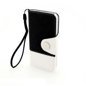 Wallet Pouch Tree Pattern PU Leather Stand Case Cover for iPhone5/5S Black System 1