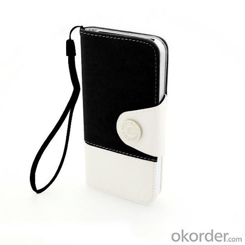 Wallet Pouch Tree Pattern PU Leather Stand Case Cover for iPhone5/5S Black System 1