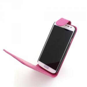 Luxury PU Leather Flip Case Cover for Samsung Galaxy S4 (I9500) Pink