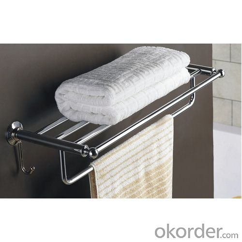 Hot Sale Solid Brass 25 Inch Bathroom Shelf With Towel Bar