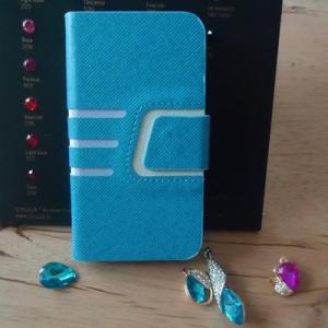 2014 Hot Sale For iPhone 5 5s 5g 5gs Cross Pattern PU Leather Wallet Case Cover With Magnetic Flip Closure Blue All Colors System 1