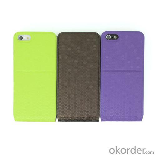 Luxury PU Leather Flip Case Cover for iPhone5/5S Green System 1