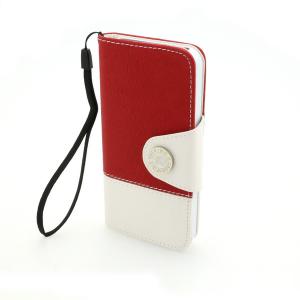 Wallet Pouch Stand Case Cover for iPhone5/5S Tree Pattern PU Leather Red System 1