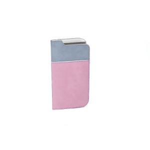 2014 New For Samsung Galaxy S4 I9500 Contrast Color Horizontal Flip Cover Case With ID Credit Card Slot Holder Pink