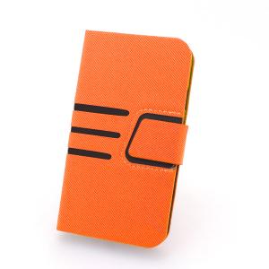 2014 Hot Selling For Samsung Galaxy S4 I9500 Stand Case Smart Cover With ID Credit Credit Card Slot Holder Orange System 1