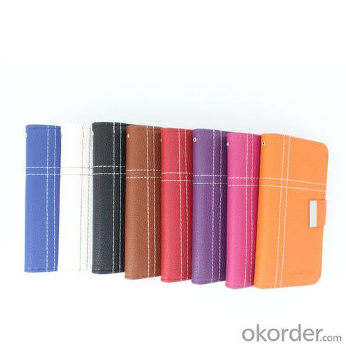 Luxury PU Leather Wallet Pouch Stand Case Cover For Samsung Galaxy S4 (I9500) Orange System 1