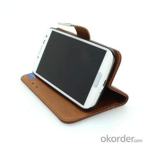 Stand Case Cover for Samsung Galaxy S4 (I9500) Wallet Pouch Luxury PU Leather Blue System 1
