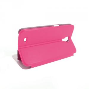 For Samsung Galaxy I9500 S4 SVI Shiny Leather Wallet Flip Case Cover Auto Wake-Up With ID Credit Card Slot Hot Pink
