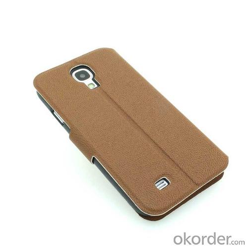 Stand Wallet Pouch Case Cover For Samsung Galaxy S4 (I9500) Luxury PU Leather Brown System 1