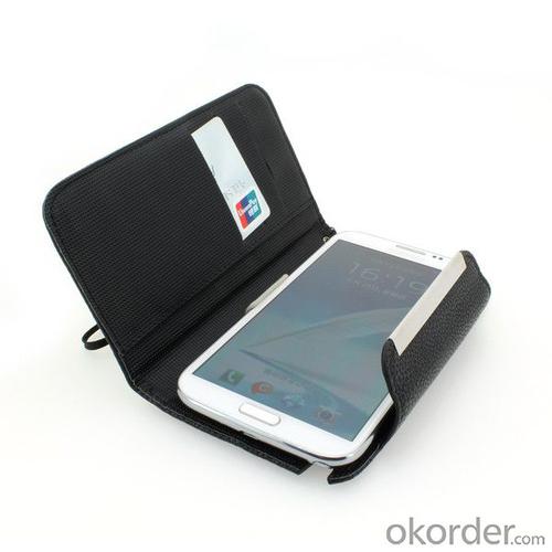 2014 Hot Sale Business Wallet Pouch Case For Samsung i9500 Galaxy S4 Litchi Grain Horizontal Flip Case Cover Black System 1