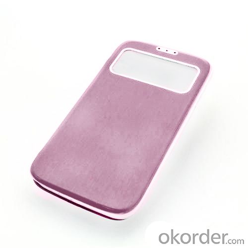 Front Hollow Luxury PU Leather Stand Case Cover for Samsung Galaxy S4 (I9500) Pink System 1