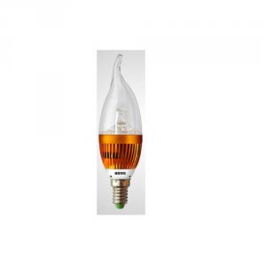 LED Bent-tip Bulb High Quality Gloden Aluminum 4x1W E14 180lm 85 to 265V LED Candle Bulb Light Spotlight Downlight