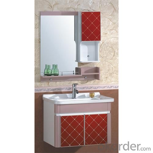 New Fashion Red PVC Bathroom Furniture Bathroom Cabinet System 1