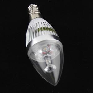 LED Candle High Quality Silver Aluminum 4x1W E14 180lm 85 to 265V LED Candle Bulb Light Spotlight Downlight