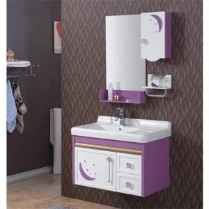 High Quality Classical Modern Purple Ceramic Top Bath Mirror Cabinet System 1