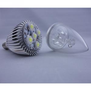 High Quality  Dimmable LED Candle Bulb Silver Aluminum 4x1W E14 180lm LED Global Bulb Light System 1