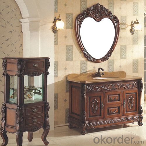 2014 Good Quality Popular Classic Oak Bathroom Cabinet System 1