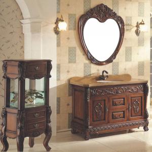 2014 Good Quality Popular Classic Oak Bathroom Cabinet System 1