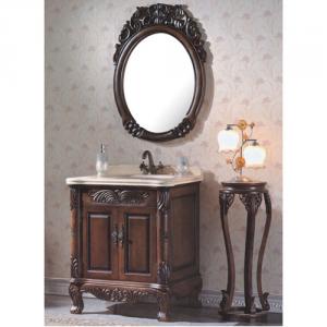 2014 Best Quality American Style Red Oak Bathroom Cabinet System 1