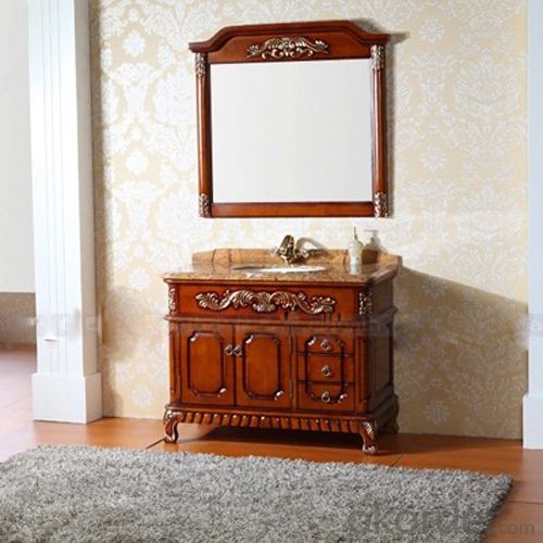 2014 Oak Solid Bathroom Cabinet Antique System 1