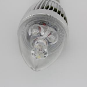 High Quality  Dimmable LED Candle Bulb Silver Aluminum 4x1W E14 180lm LED Global Bulb Light