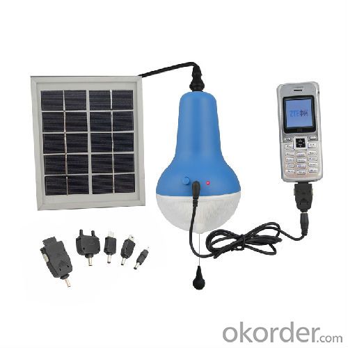 China Factory Ultra Bright Solar Lamp Indoor Solar Lights Rechargeable Battery 2200mah 150lm 5V Blue