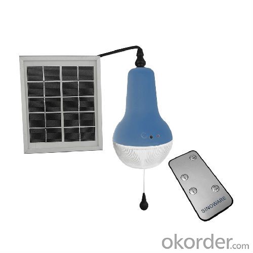 China Factory High Quality Wireless Remote Control Solar Lamp 150lm 220lm 360lm Solar Bedroom Light Blue
