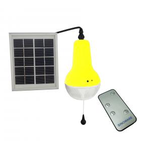 China Factory Brightest Rechargeable Solar Lamp With Remote Control Indoor Solar Lighting Yellow
