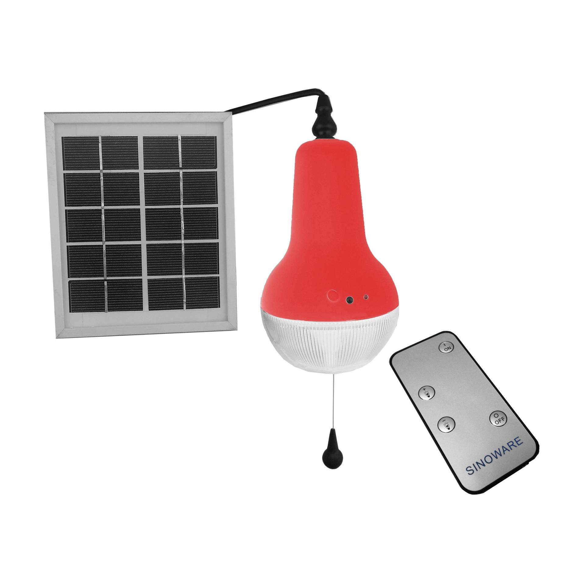 China Manufacturer Colorful Solar Lamp With 180 Degree Remote Control Rechargeable Solar Light Indoor Red