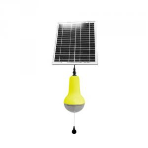 Newest Quality Solar Light Indoor Dimmable 220lm Solar Lamp Bulb Charged by Solar or DC Charge Yellow From China Factory