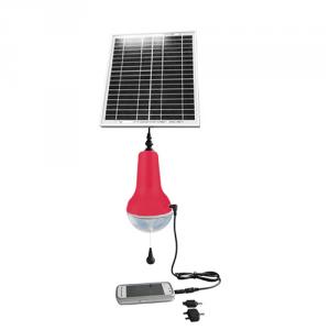 China Factory Ultra Bright Solar Lamp Rechargeable Solar Lights Indoor Mobile Charge 5V Solar Powered LED 4400mah red