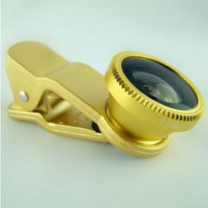 Gold Universal 3 In 1 Clip On Mobile Phone Lens System 1