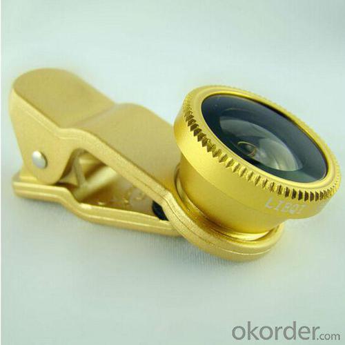 Gold Universal 3 In 1 Clip On Mobile Phone Lens System 1